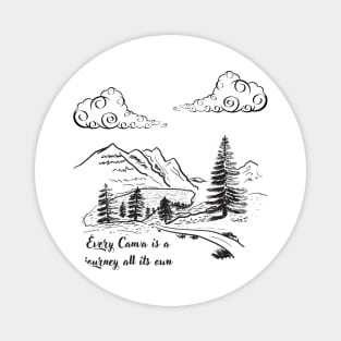 EVERY CANVA ITS A JOURNEY ALL ITS OWN  BEAUTIFUL DRAWN PAINTING Landscape Magnet